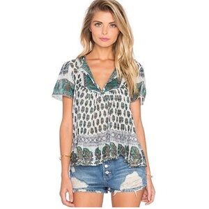 Anthropologie Raga Nomad Dreams paisley blouse medium